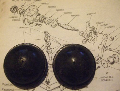 FRONT HUB GREASE CAPS x2  (Triumph Stag) (1970-77)